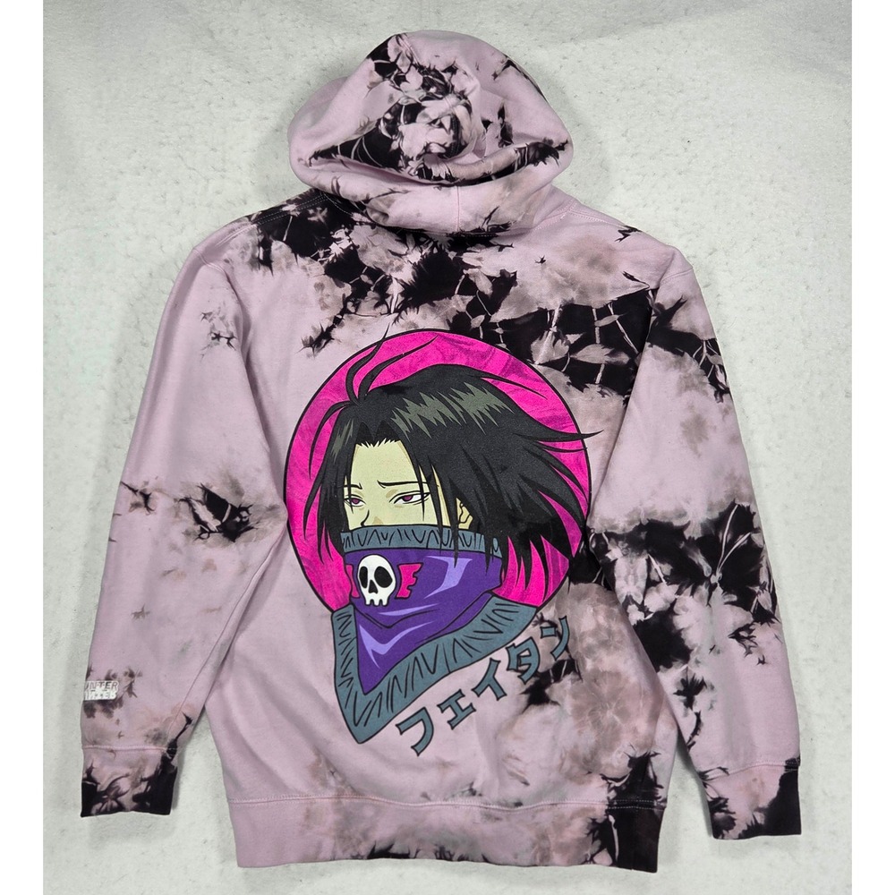 Hypland Hunter x Hunter Feitan Tie Dye Hoodie Lavender Black IND4000C Medium